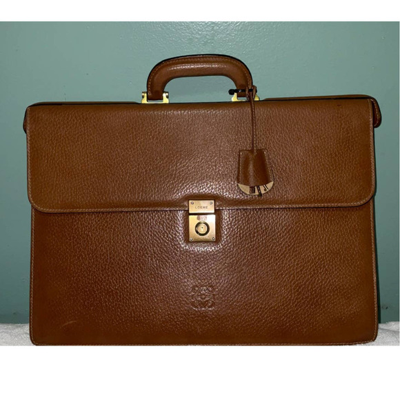 Loewe LOEWE Madrid Vintage Leather Men’s Briefcase - Picture 16 of 16